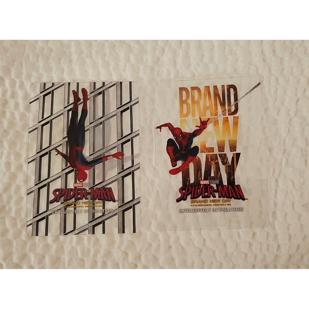 Marvel Studios Spider-Man Brand New Day 2pc Clear Promotional Tickets/Cards Set